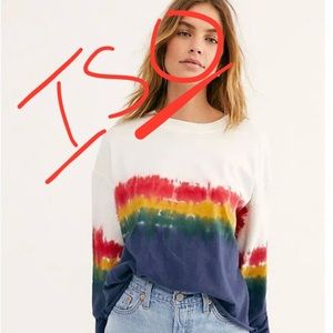 ISO free people rainbow wash tee